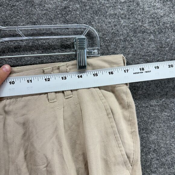 Outback Rider Dress Pants Men 34 Beige Mid Rise Pleated Straight Rayon Pockets - Picture 3 of 7